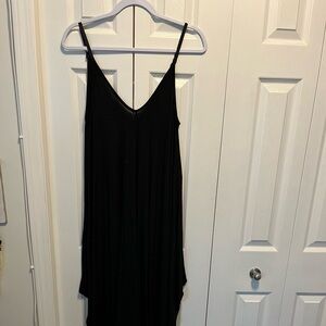 Emerald Bohemian Lagenlook one size Black Sleeveless jumpsuit